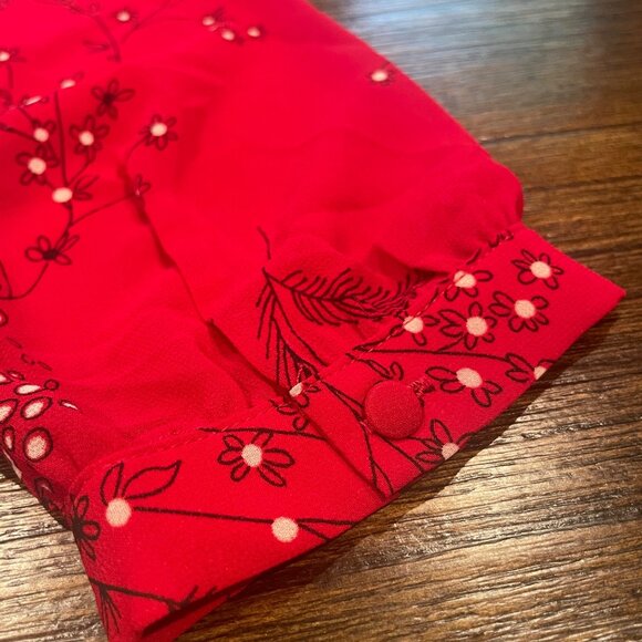 NWT Madewell Sz 0 Hazelwood Wrap-Front Mini Dress in Windswept Floral Red - Picture 6 of 15